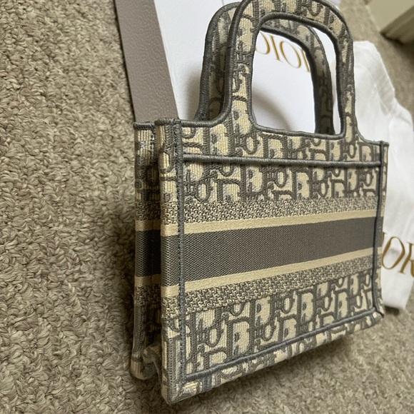 Dior Gray Mini Book Tote - Picture 7 of 13